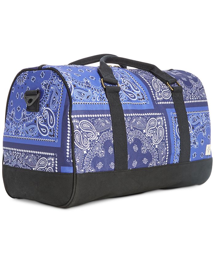 Sun + Stone Men's Reed Canvas Bandana Print Duffle Bag Blue Size Regular