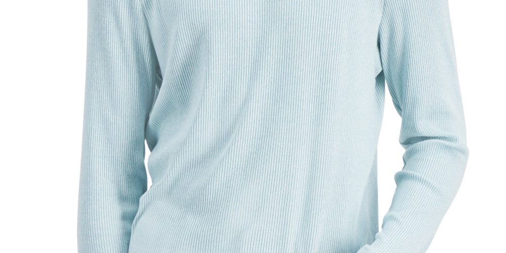 INC International Concepts Men's Textured Crewneck Sweater Blue Size Medium
