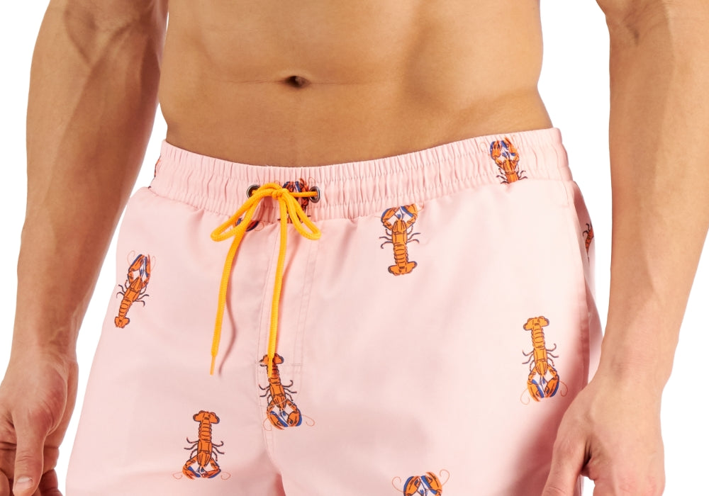 Club Room Men's Lobster 7 Swim Trunks Pink Size S