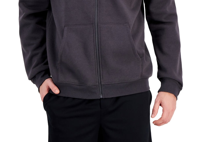 ID Ideology Men's Regular Fit Solid Full Zip Hoodie Gray Size XX-Large