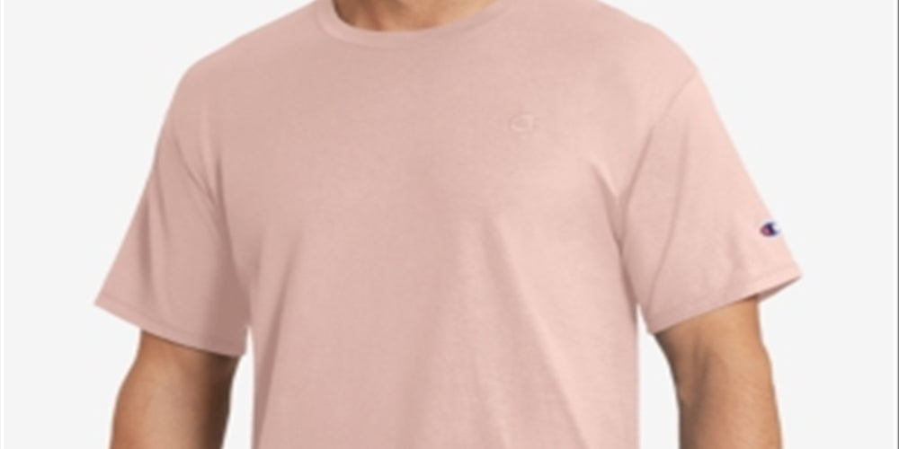 Champion Men's Cotton Jersey T-Shirt Pink Size XX-Large