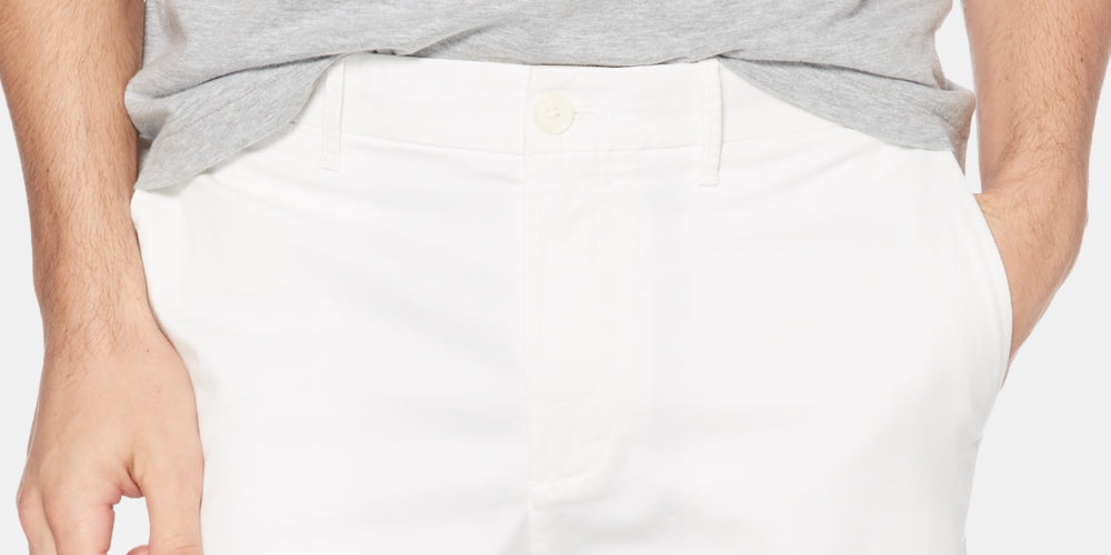 Original Penguin Men's Stretch Cotton Twill Shorts White Size 30