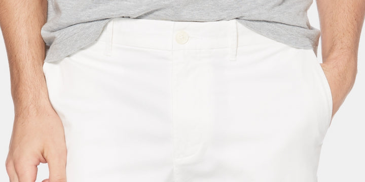 Original Penguin Men's Stretch Cotton Twill Shorts White Size 30