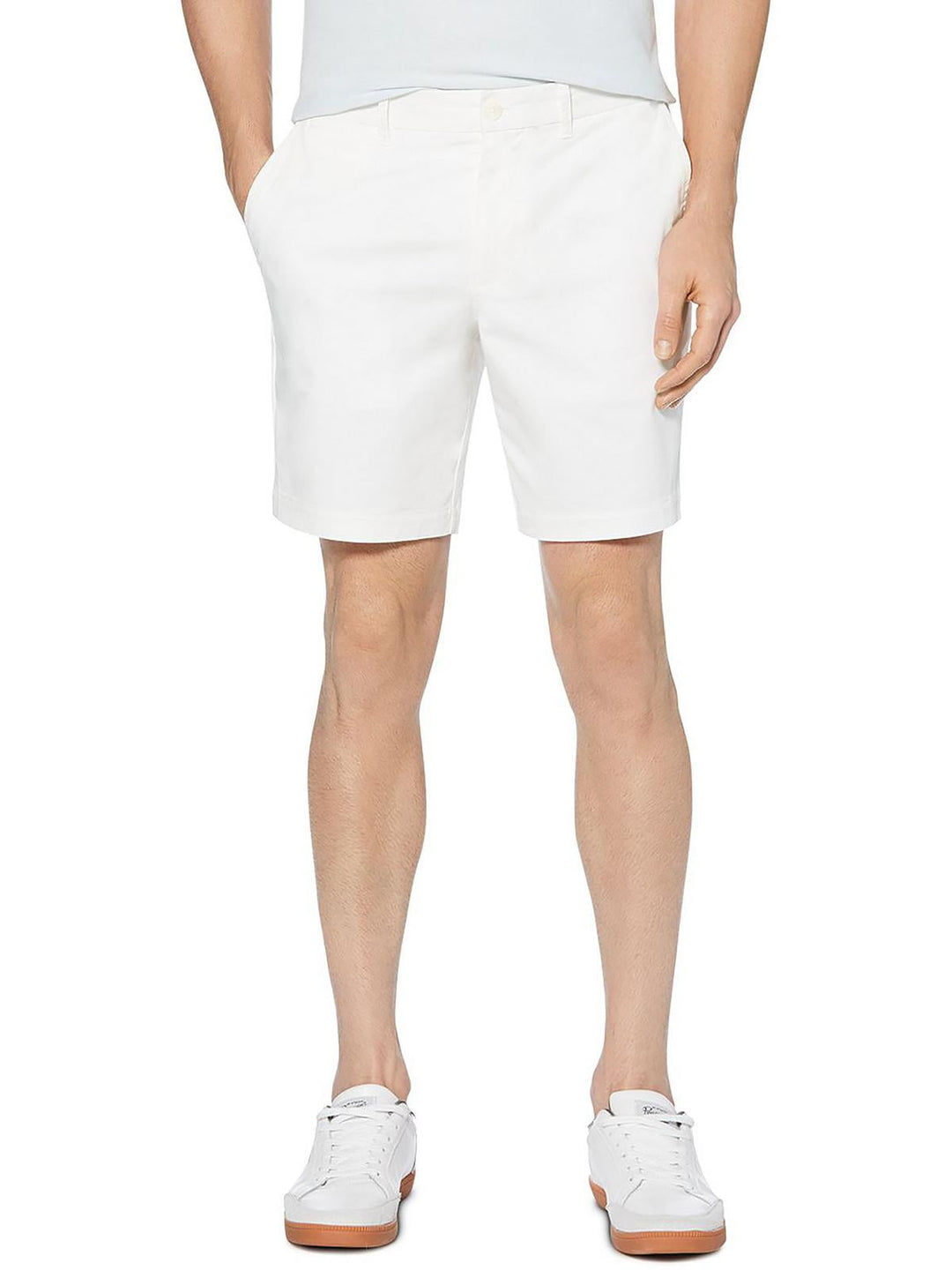 Original Penguin Men's Slim Fit Soft Stretch 8 Shorts White Size 31