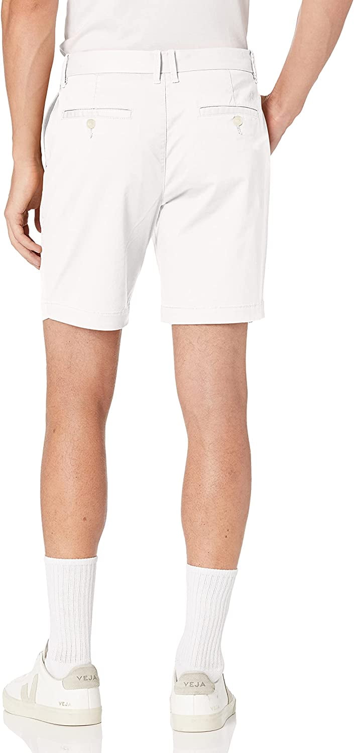 Original Penguin Men's Slim Fit Soft Stretch 8 Shorts White Size 31