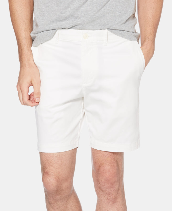 Original Penguin Men's Slim Fit Soft Stretch 8 Shorts White Size 33