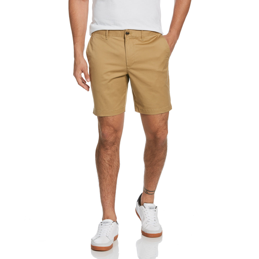 Original Penguin Men's Stretch Cotton Twill Shorts Beige Size 31