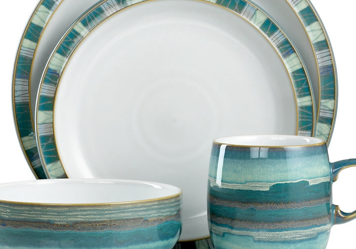 Denby Azure Coast 4-Piece Place Setting Set Blue