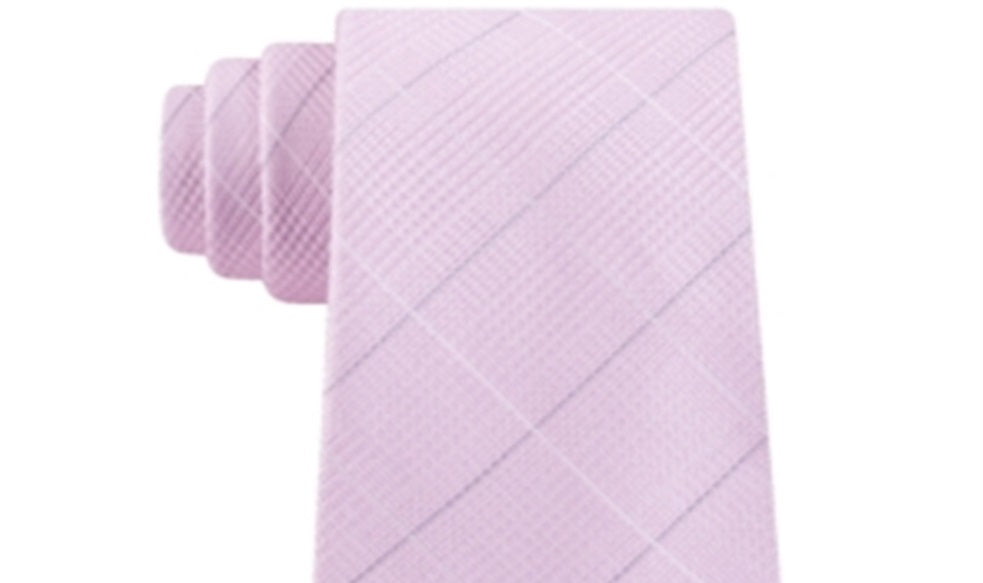Michael Kors Men's Elijah Silk Professional Neck Tie Pink Size Regular