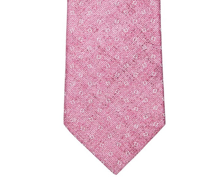 Michael Kors Men's Geometric Print Tie Pink Size Regular