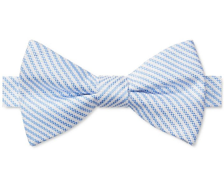 Tommy Hilfiger Men's Pre Tied Oxford Fine Stripe Bow Tie Blue Size Regular