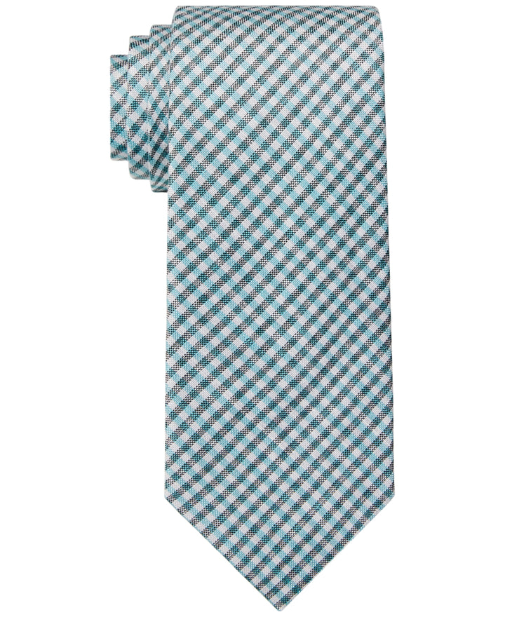 Tommy Hilfiger Men's Seasonal Gingham Tie Blue One Size