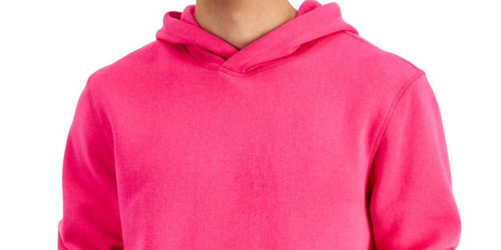 ID Ideology Men's Solid Fleece Hoodie Pink Size Large
