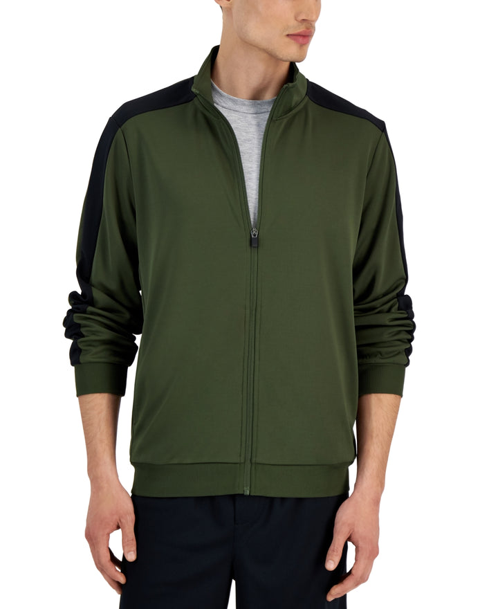 Id Ideology Men's Regular-Fit Moisture-Wicking Knit Jacket Green Size 3XB