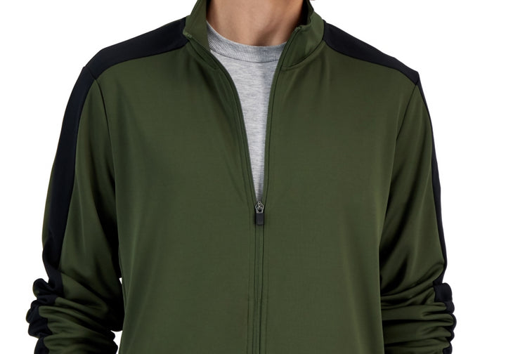 Id Ideology Men's Regular-Fit Moisture-Wicking Knit Jacket Green Size 3XB