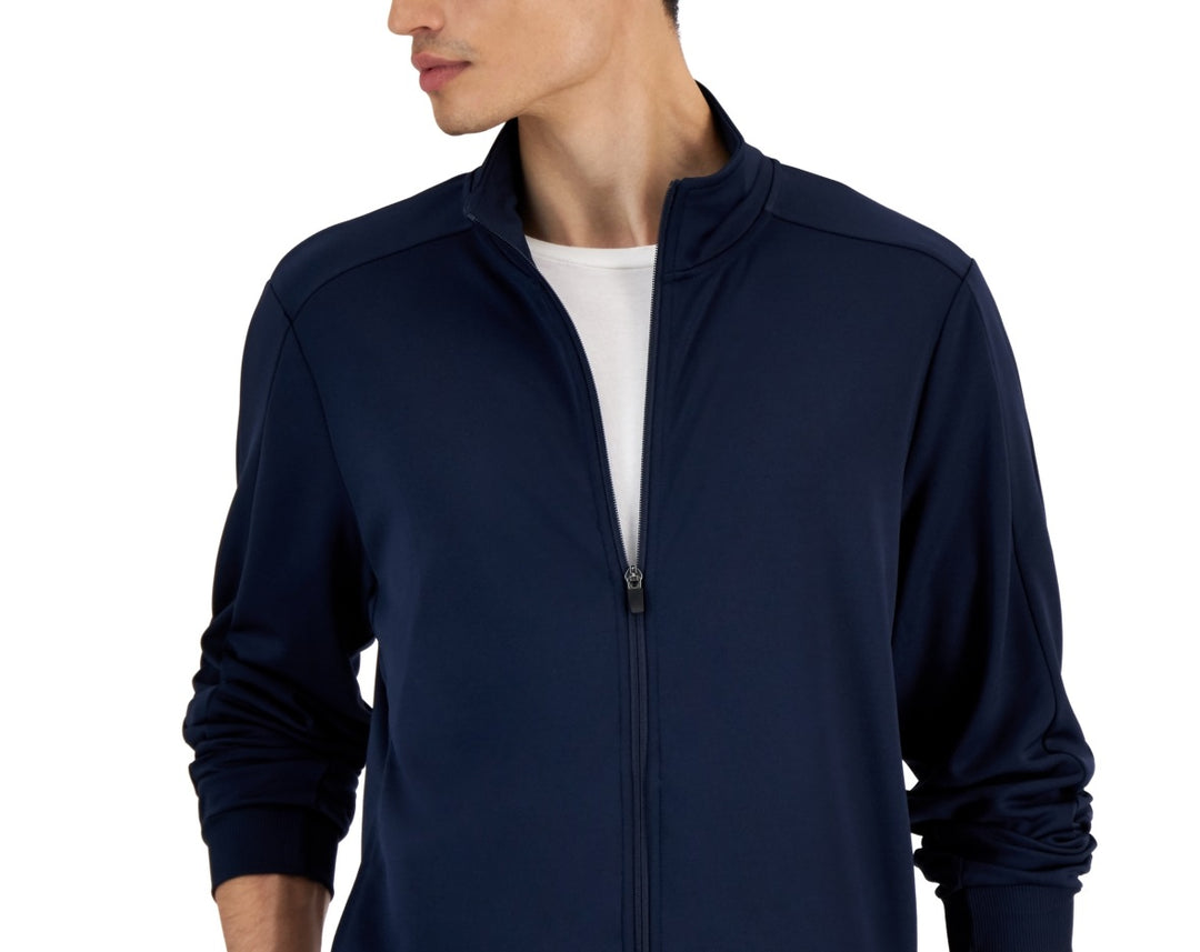 ID Ideology Men's Regular Fit Moisture Wicking Knit Jacket Blue Size XXX-Large