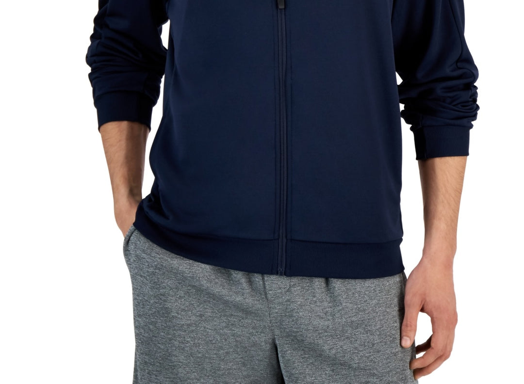 ID Ideology Men's Regular Fit Moisture Wicking Knit Jacket Blue Size XXX-Large