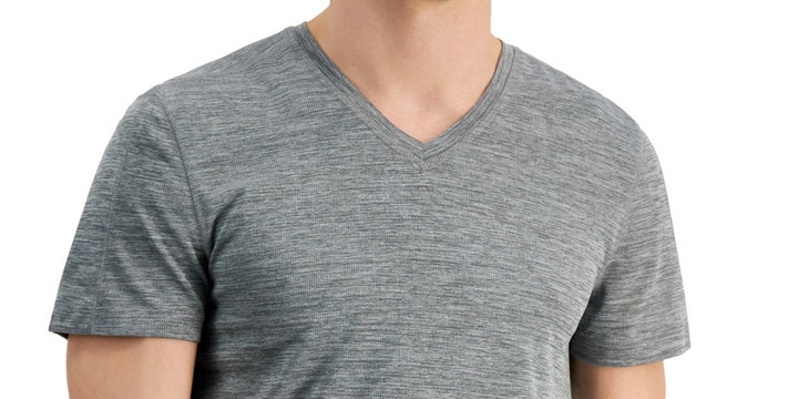 ID Ideology Men's Birdseye Mesh V Neck T-Shirt Gray Size XX-Large