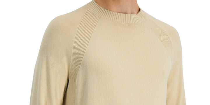 Alfani Men's Ribbed Raglan Sweater Brown