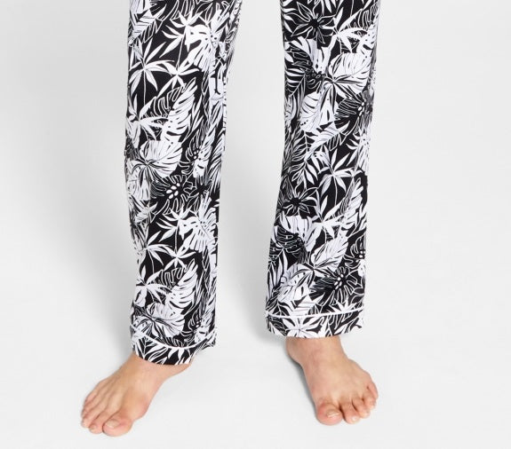 INC International Concepts Men's Printed Satin Pajama Pants Black Size X-Large