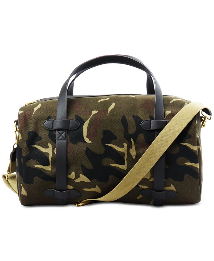 Club Room Men's Canvas Camouflage Duffle Bag Green Size Regular