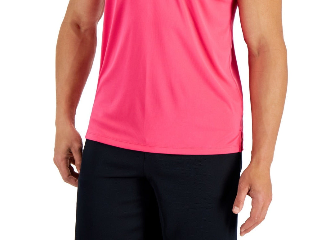 ID Ideology Men's Interlock Performance Polo Shirt Pink Size XX-Large