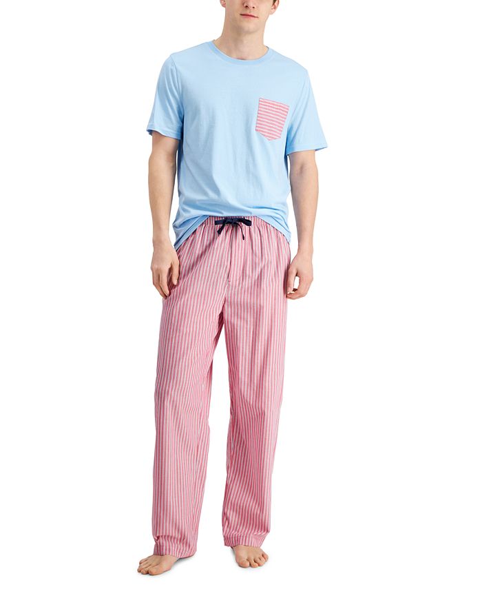 Club Room Men's 2 Pc Pajama Set Red Size Medium