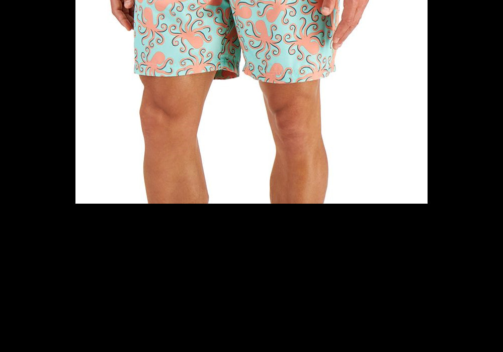 Club Room Men's Octopus Print 7 Swim Trunks Multi Size TBD