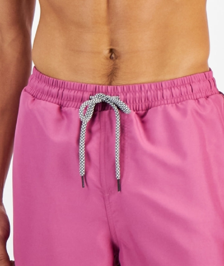 INC International Concepts Men's Regular Fit Quick Dry Swim Trunks Purple Size XX-Large