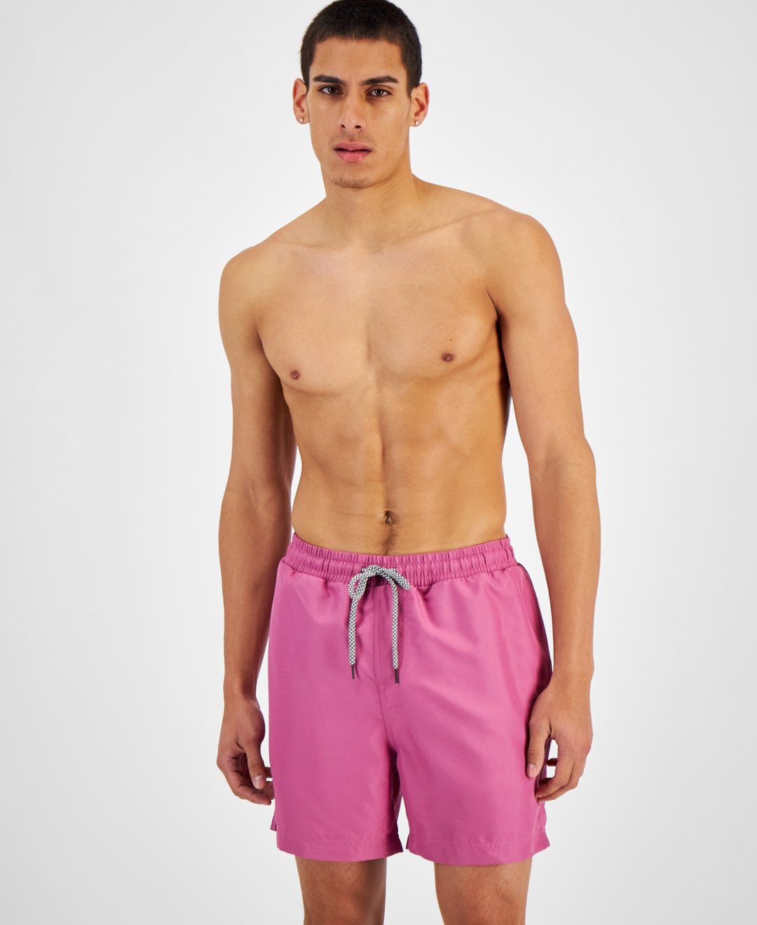 INC International Concepts Men's Regular Fit Quick Dry Swim Trunks Purple Size XX-Large