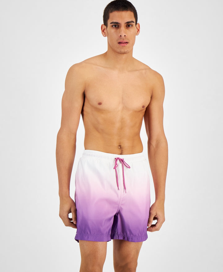 Inc International Concepts Men's Dip Dye 5 Board Shorts Purple Size TBD