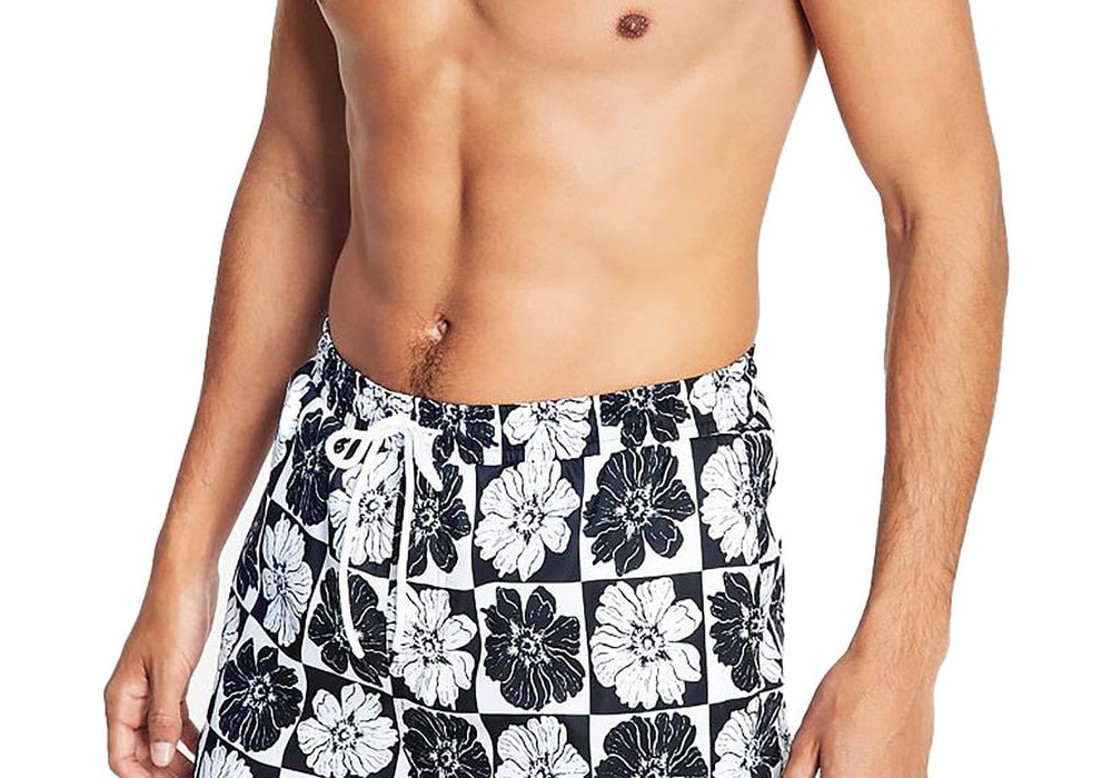 Inc International Concepts Men's Blooms 5 Board Shorts Black Size S