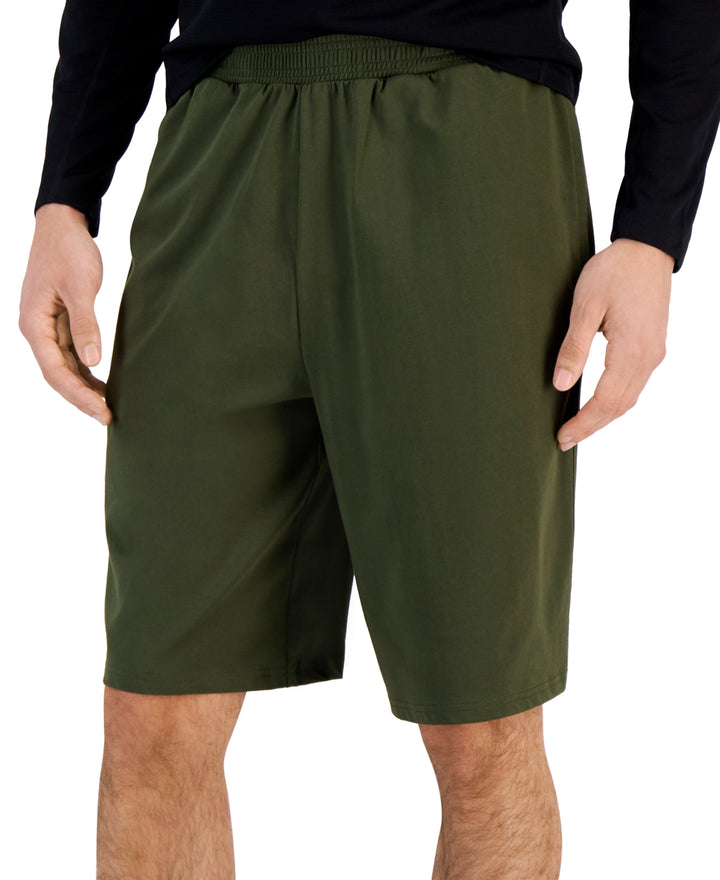 ID Ideology Men's Regular Fit Jersey Knit Shorts Green Size Small
