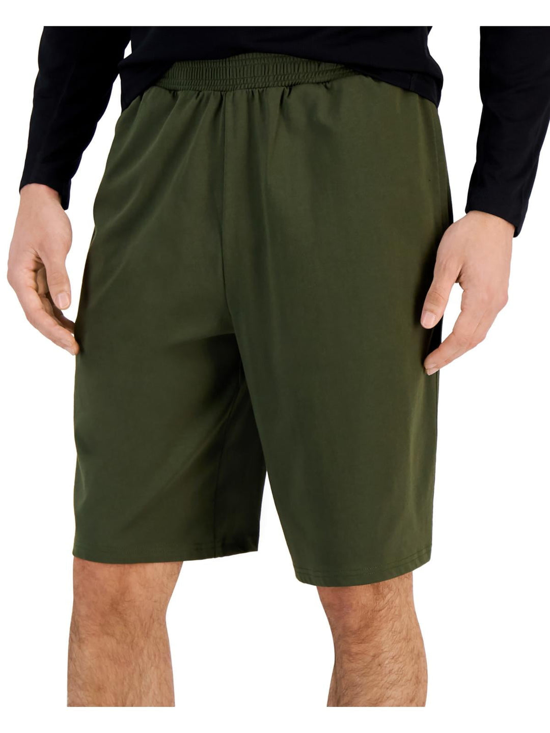ID Ideology Men's Regular Fit Jersey Knit Shorts Green Size Medium