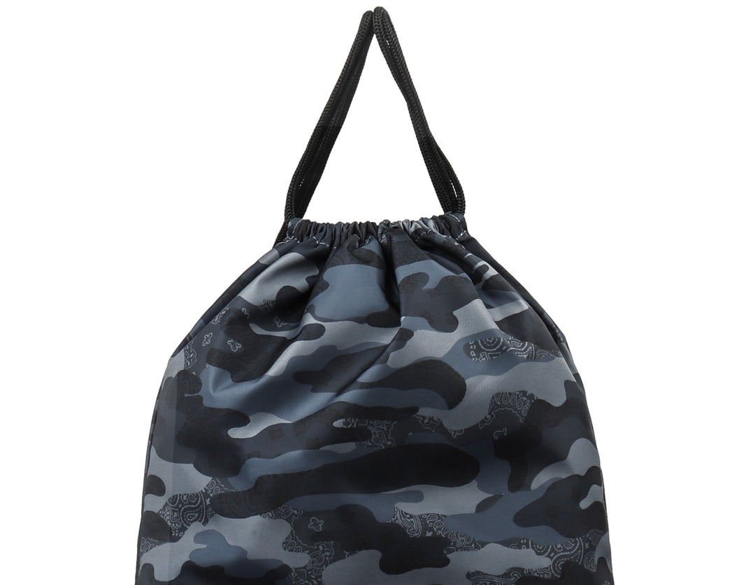 Sun + Stone Men's Camouflage Drawstring Backpack Blue Size Regular