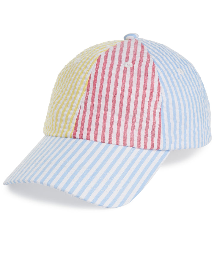 Club Room Men's Striped Baseball Hat Blue Size Regular