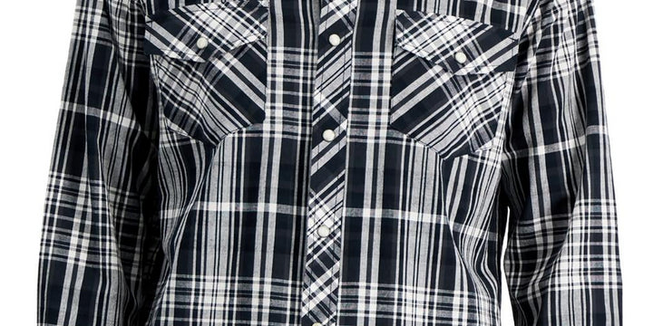 Sun + Stone Men's Remington Woven Regular Fit Button Down Shirt Black Size Small