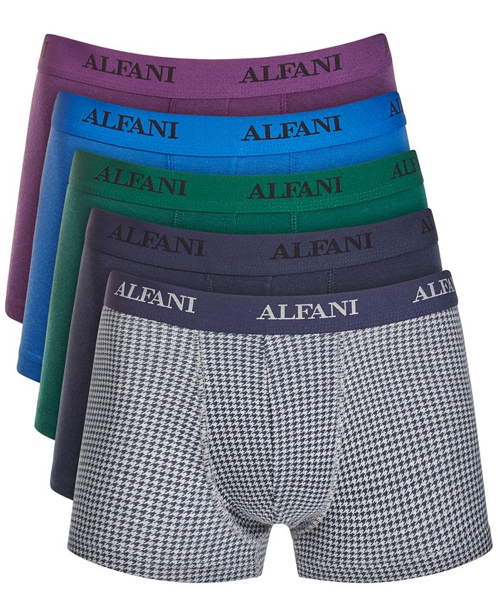 Alfani Men's 5 Pk Moisture Wicking Trunks Blue Size X-Large