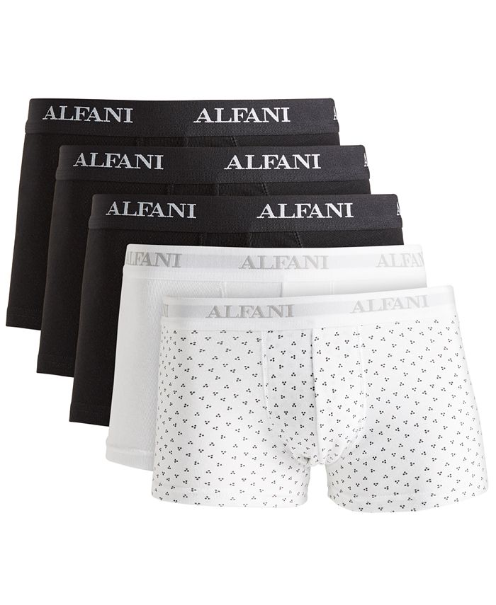 Alfani Men's 5 Pk Moisture Wicking Trunks Black Size Medium