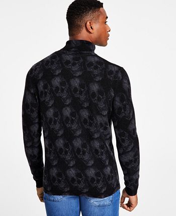 INC International Concepts Men's Billie Regular Fit Wool Turtleneck Sweater Black Size Small