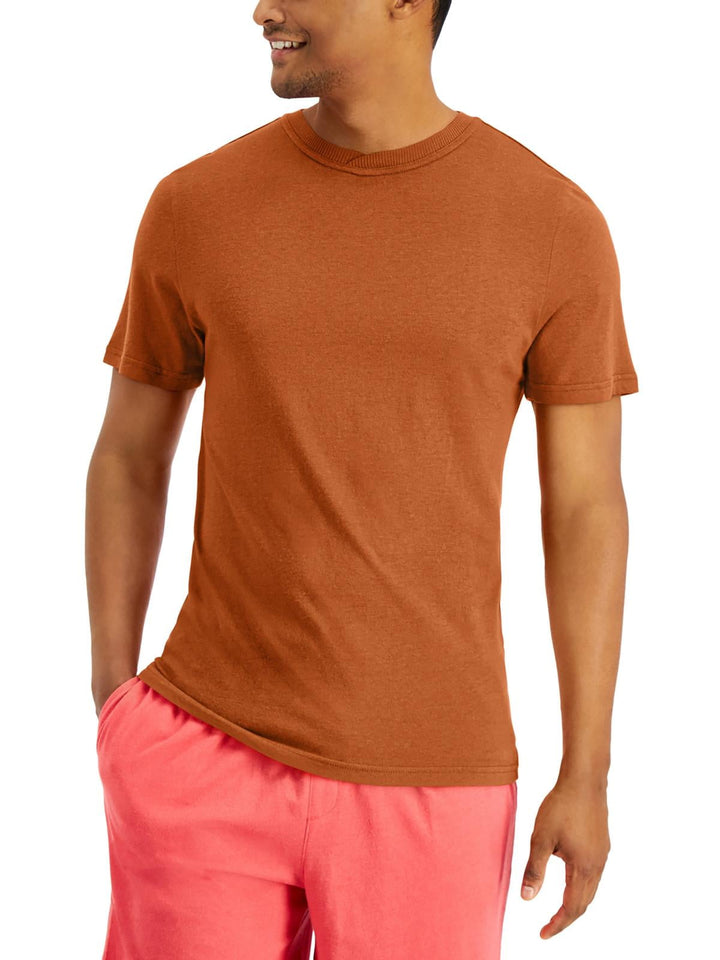 Club Room Men's Pajama T-Shirt Orange Size Large