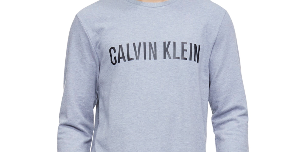 Calvin Klein Men's Sweatshirt Nightwear Sleep Shirt Blue Size X-Large