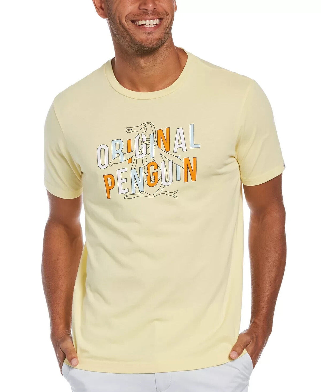 Original Penguin Men s OPG Graphic Short Sleeves T-Shirt Banana Yellow Size M