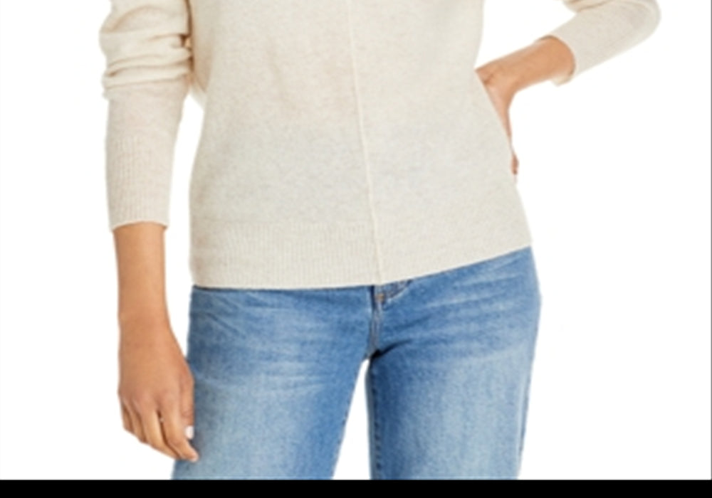 Aqua Cashmere V-Neck Sweater Beige Size XS