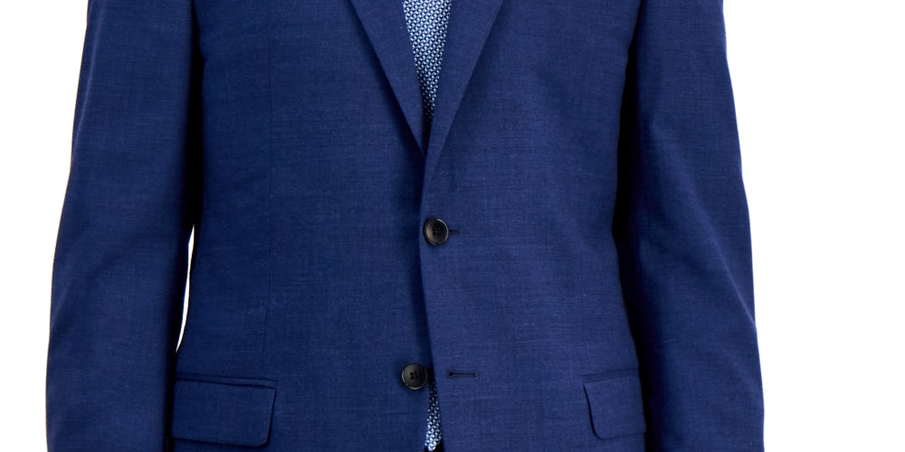 A|X Armani Exchange Men's Slim Fit Wool Suit Separate Jacket Blue