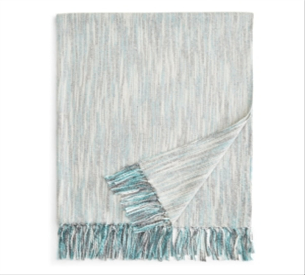 Sparrow & Wren Penelope Throw White/Turquoise