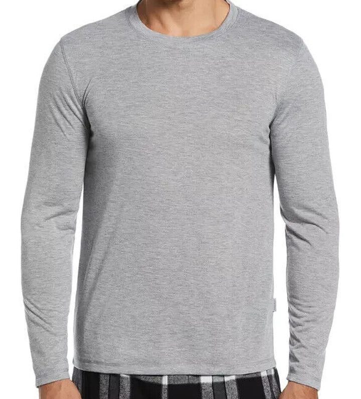 Perry Ellis Men's Portfolio Jersey Long Sleeve Pajama T-Shirt Gray Size Large