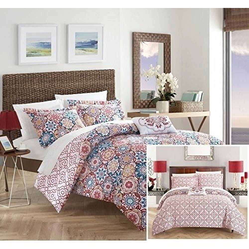 Chic Home Aspen 4 Piece Quilt Set Bedding Pink Size Queen