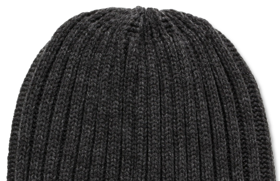 Steve Madden Men's Core Waffle Tall Profile Beanie Hat Gray Size Regular