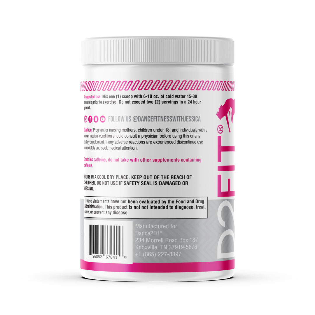 D2Fit (By Jessica Bass) Women’s Pre Workout Multi Collagen (2.5g) + Biotin (150mcg) - Supports Healthy Hair, Skin & Nails, Supports Increased Energy, Focus & Endurance